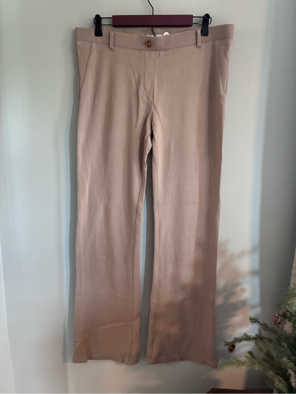 Classic Dress Pant Yoga Pant Bootcut Tan Size Extra Large